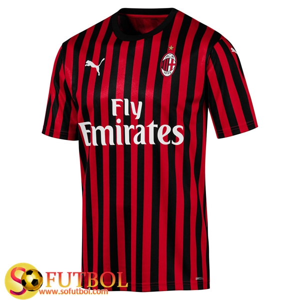 Camiseta Futbol AC Milan Primera 2019/20 Camiseta Futbol AC Milan Primera 2019/20