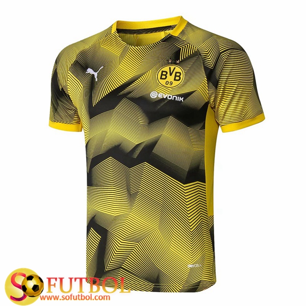 Pre-partido Camiseta Entrenamiento Dortmund BVB Ondulación Amarillo 2019/20