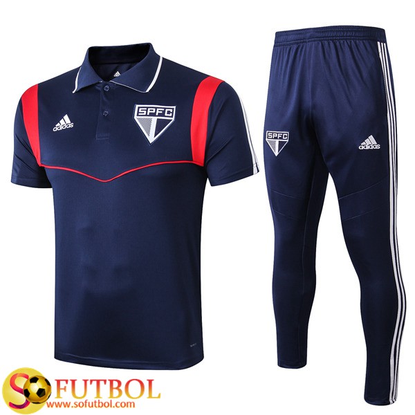 Polo Traje Sao Paulo FC + Pantalones Azul Oscuro 2019/20