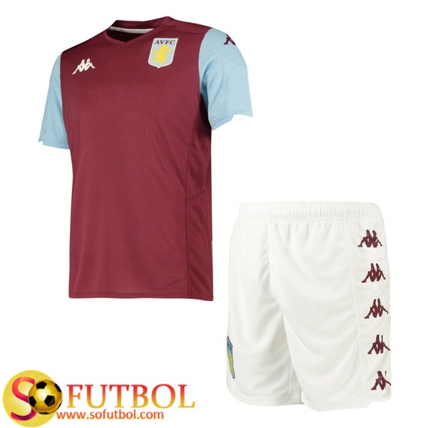 Camiseta Futbol Aston Villa Ninos Primera 2019/20