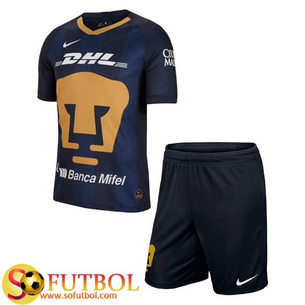 Camiseta Futbol Pumas UNAM Ninos Segunda 2019/20