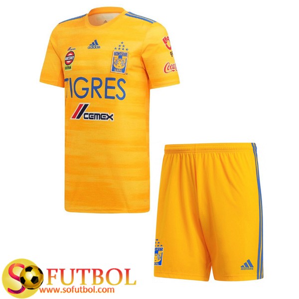 Camiseta Futbol Tigres UANL Ninos Primera 2019/20