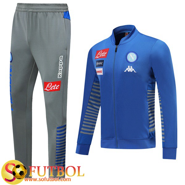 Chandal Futbol SSC Napoli Azul 2019/20 / Chaqueta y Pantalon Entrenamiento