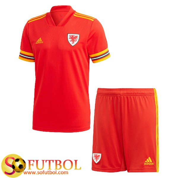 Camiseta Futbol Gales Ninos Primera 2020/21