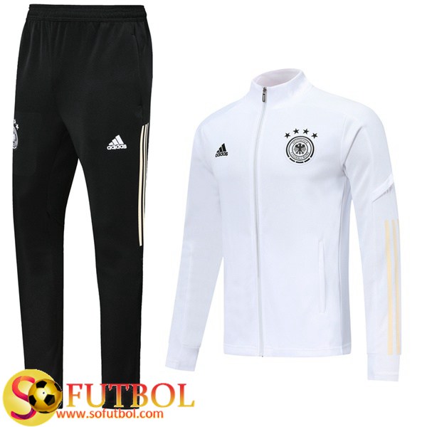 Chandal Futbol Alemania Blanco 2019/20 / Chaqueta y Pantalon Entrenamiento
