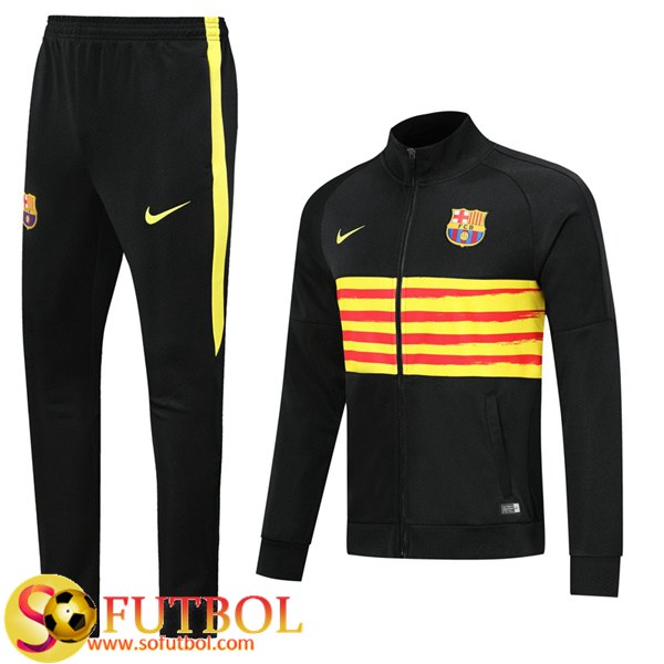 AAA calidad tailandesa Chandal de FC Barcelona Negro Amarillo