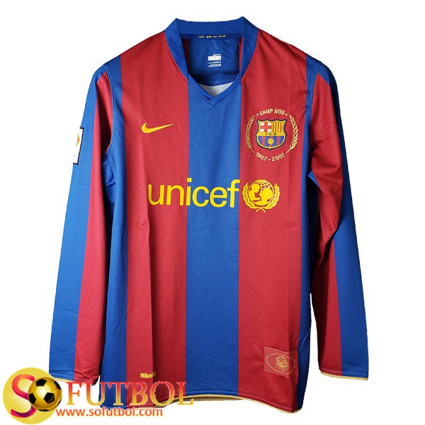 Camiseta Futbol FC Barcelona Manga Larga Primera 2007/2008