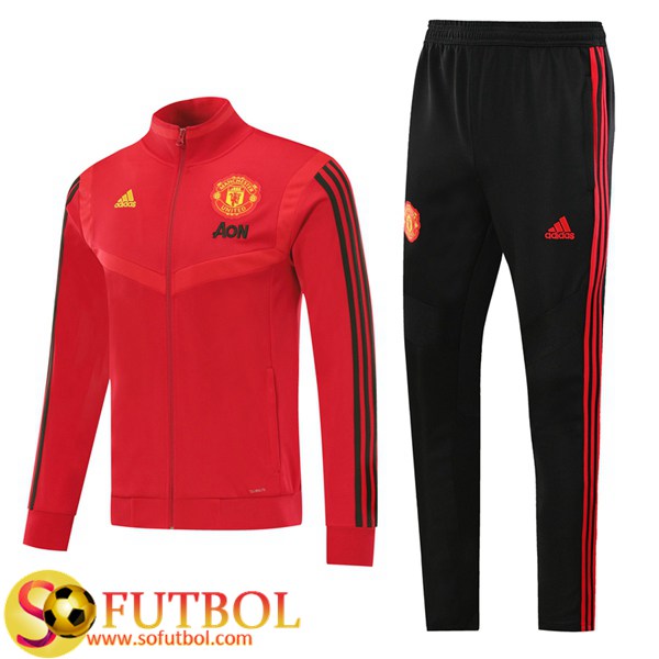 AAA + calidad tailandesa - Chandal de Manchester United Roja 2019/20 / Chaqueta y Pantalon Entrenamiento