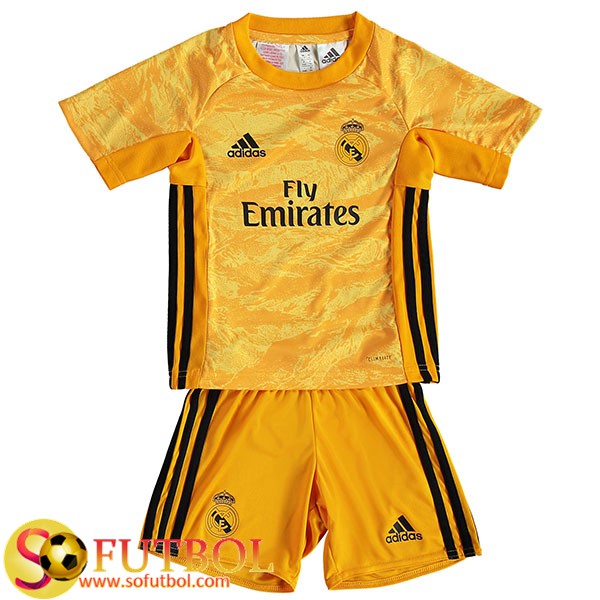 Replicas | Camiseta + Pantalones Real Madrid Ninos Portero Amarillo 2019 20