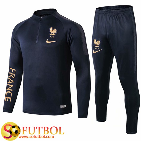 Chandal Futbol Francia Azul Oscuro 2019/20 / Sudadera y Pantalon Entrenamiento