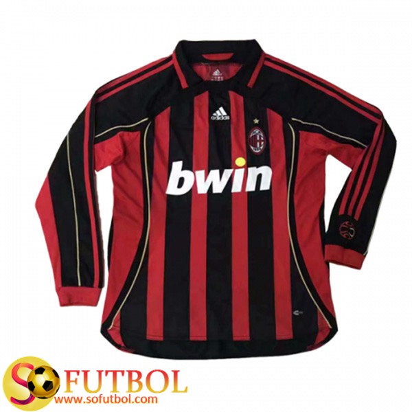 Camiseta Futbol Milan AC Manga Larga Primera 2006/2007