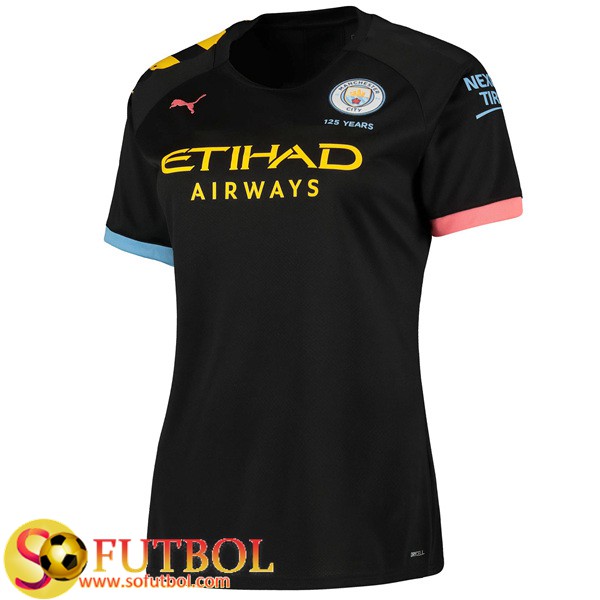 Camiseta Futbol Manchester City Mujer Segunda 2019/20