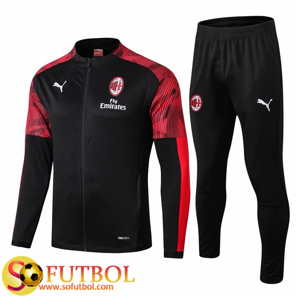 AAA calidad tailandesa Chandal de Milan AC Negro Roja 2019 20