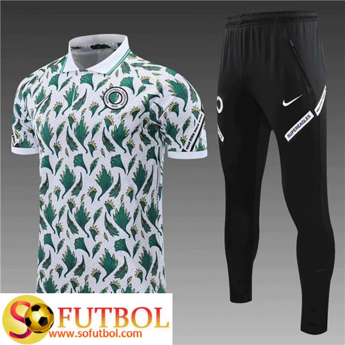 Camiseta Polo Nigeria + Pantalones Blanca/Azul 2020/2021