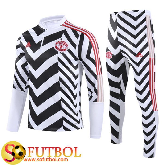 Comprar Chandal Equipos De Futbol Manchester United Negro/Blanca 2020/2021