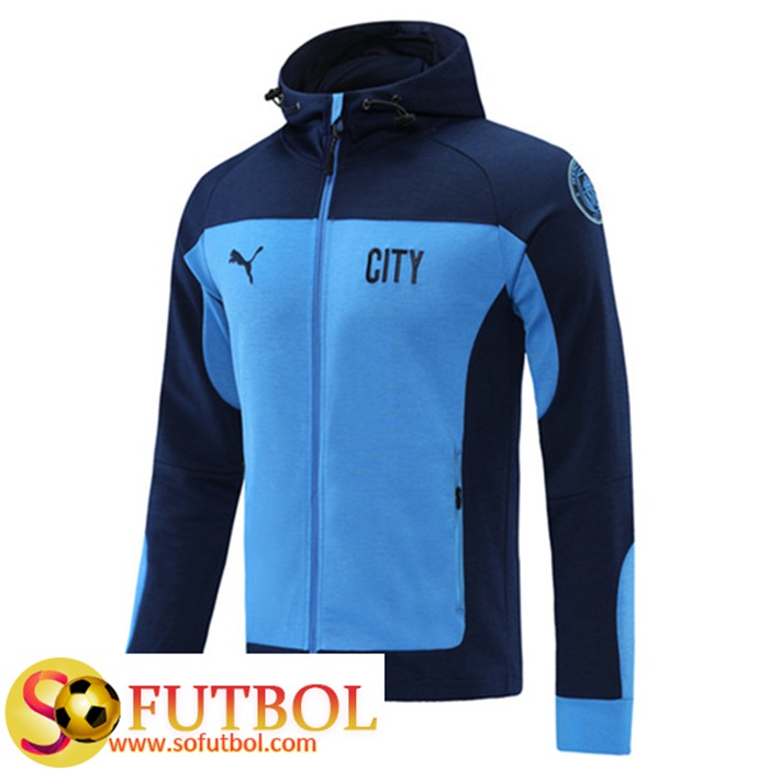 Chaqueta Con Capucha Manchester City Azul Marino 2020/2021