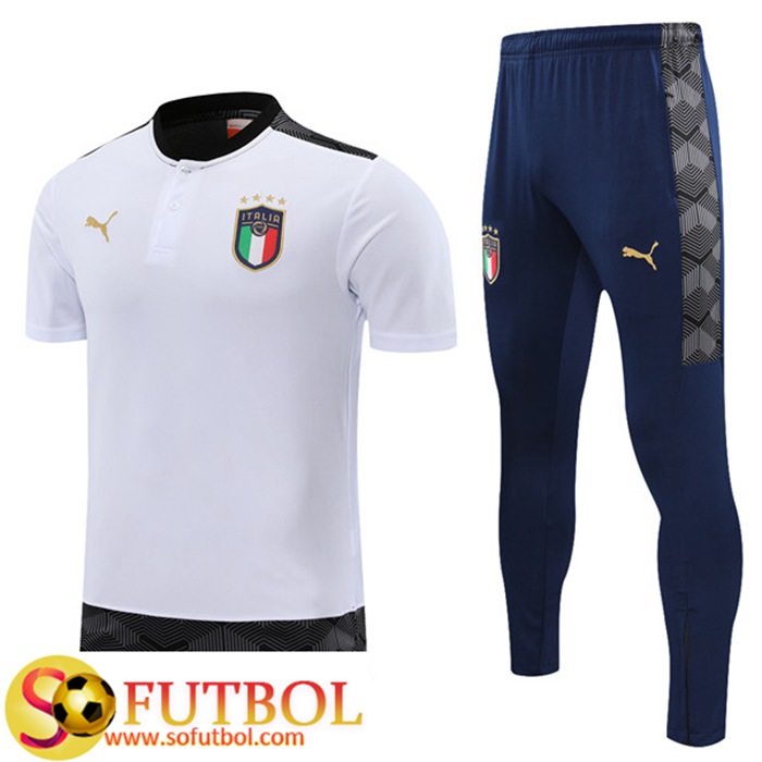Camiseta Entrenamiento Italia + Pantalones Blanca 2021/2022