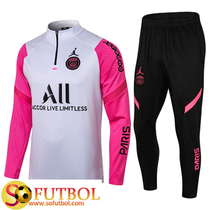 Chandal Equipos De Futbol PSG Blanca/Rosa 2021/2022 Baratas