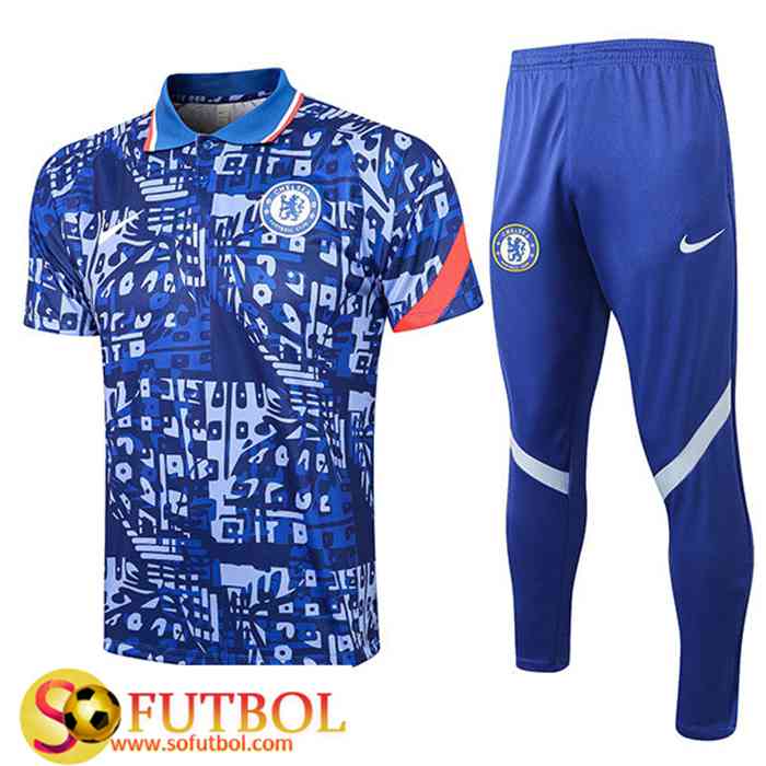 Camiseta Polo FC Chelsea + Pantalones Azul 2021/2022