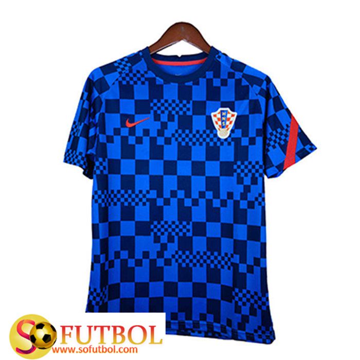 Camiseta Entrenamiento Croacia Azul 2021/2022 Camiseta Entrenamiento Croacia Azul 2021/2022