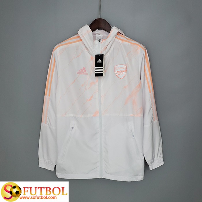 Rompevientos Arsenal Blanca/Naranja 2021/2022 Rompevientos Arsenal Blanca/Naranja 2021/2022