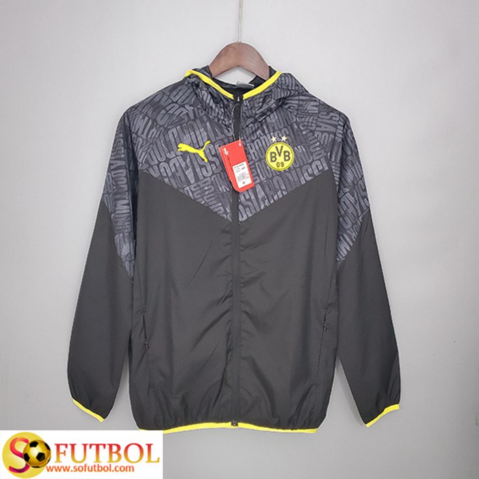 Rompevientos Dortmund BVB Negro/Gris 2021/2022 Rompevientos Dortmund BVB Negro/Gris 2021/2022