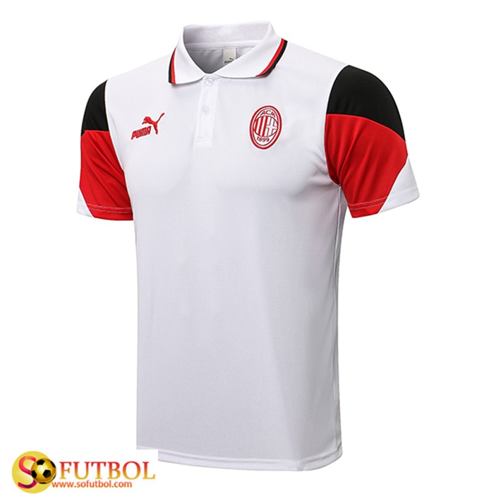 Camiseta Polo AC Milan Rojo/Blanca 2021/2022