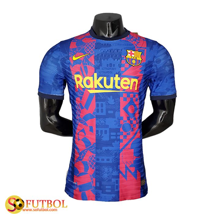 Camiseta Entrenamiento FC Barcelona Rojo/Azul 2021/2022