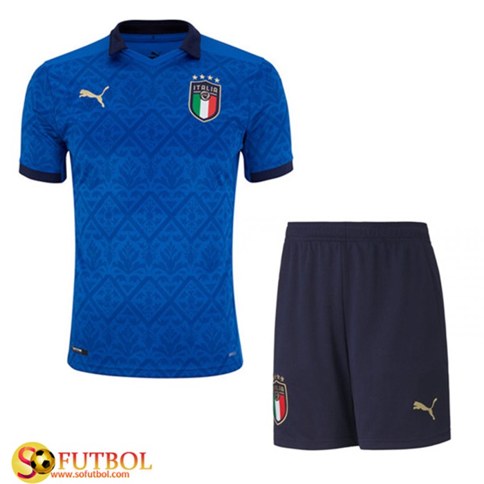 Camiseta Futbol Italia Titular + Cortos UEFA Euro 2020