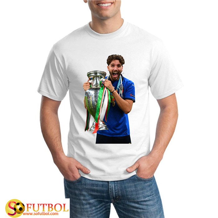 Camiseta Entrenamiento Italia UEFA Euro 2020 Champions Blanca - GXHTS13
