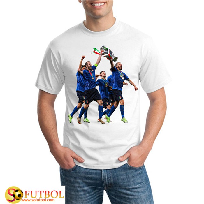 Camiseta Entrenamiento Italia UEFA Euro 2020 Champions Blanca - GXHTS18