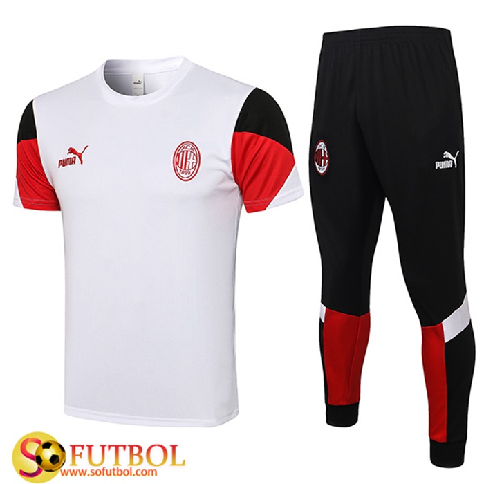 Camiseta Polo AC Milan + Pantalones Blanca 2021/2022