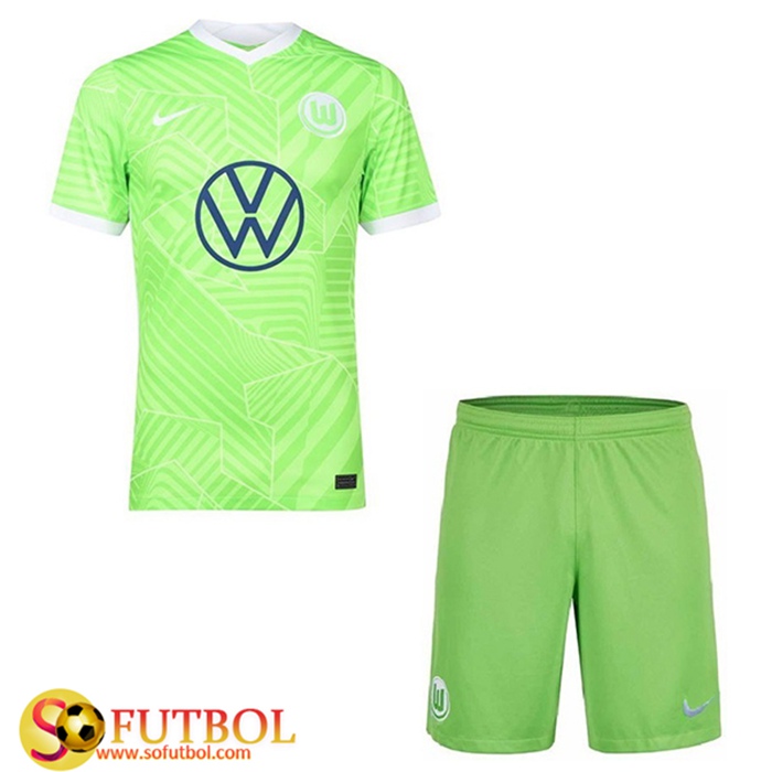 Camiseta Futbol Vfl Wolfsburg Niños Titular 2021/2022 Camiseta Futbol Vfl Wolfsburg Niños Titular 2021/2022