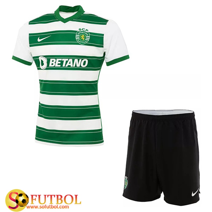 Camiseta Futbol Sporting Niños Titular 2021/2022