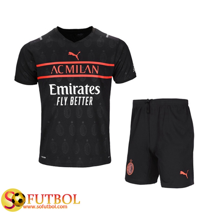 Camiseta Futbol AC Milan Ninos Tercero 2021/2022