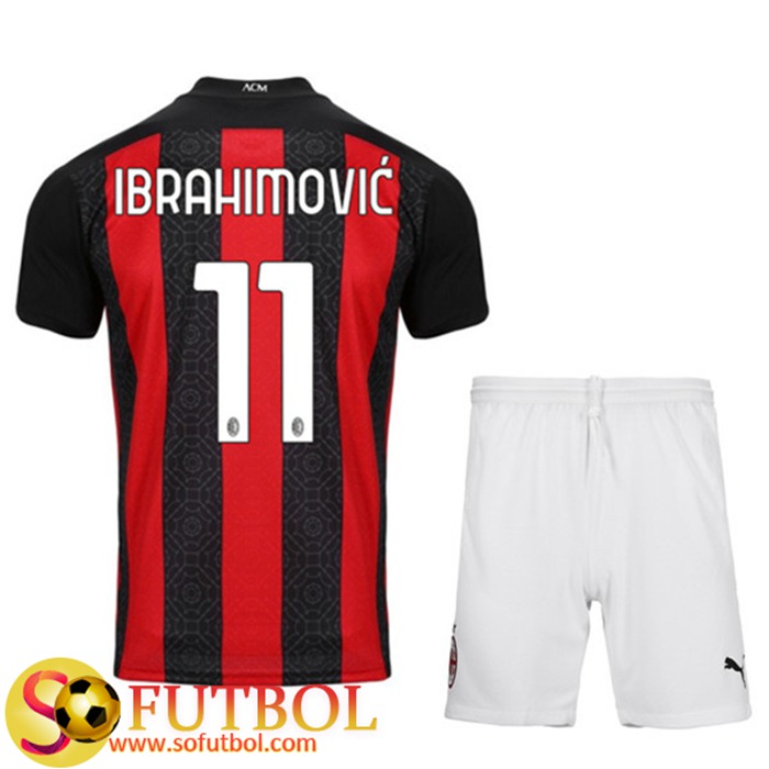Camiseta AC Milan (IBRAHIMOVIC 11) Ninos Titular 2020/2021