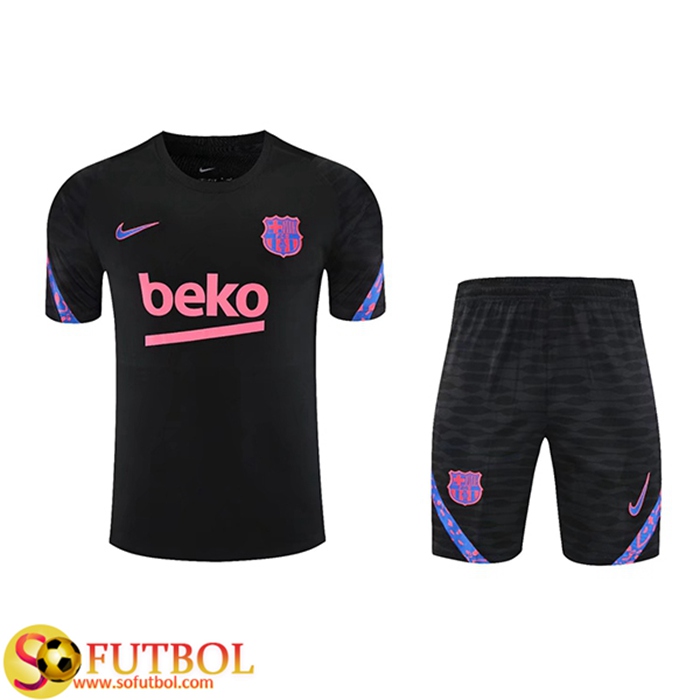 Camiseta Entrenamiento FC Barcelona + Cortos Negro 2021/2022