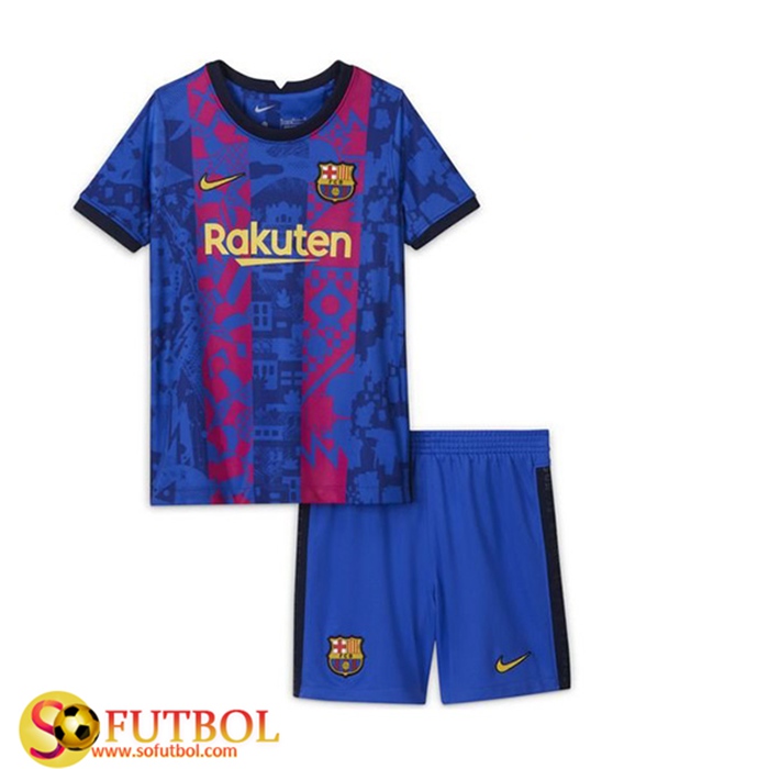 Camiseta Futbol FC Barcelona Ninos Tercero 2021/2022