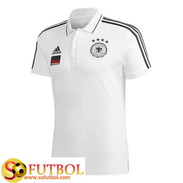 Camiseta Polo Futbol Alemania Blanco 2020/2021