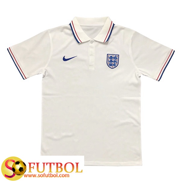 Camiseta Polo Futbol Inglaterra Blanco 2020/2021 Camiseta Polo Futbol Inglaterra Blanco 2020/2021