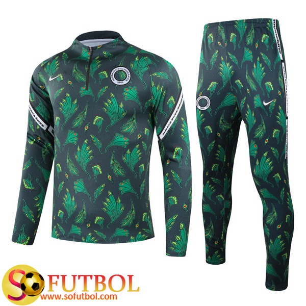 Chandal Futbol Nigeria Verde 2020/2021 / Sudadera y Pantalon Entrenamiento