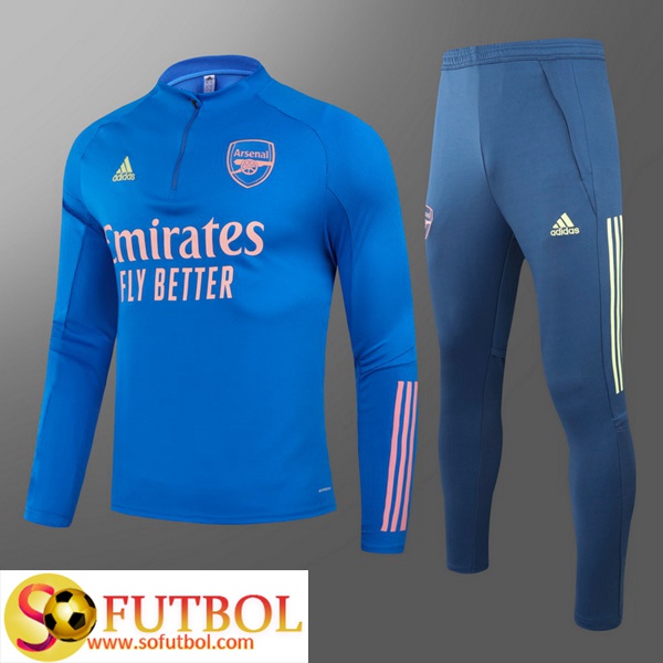 Chandal Futbol Arsenal Ninos Azul 2020/21 / Sudadera y Pantalon Entrenamiento