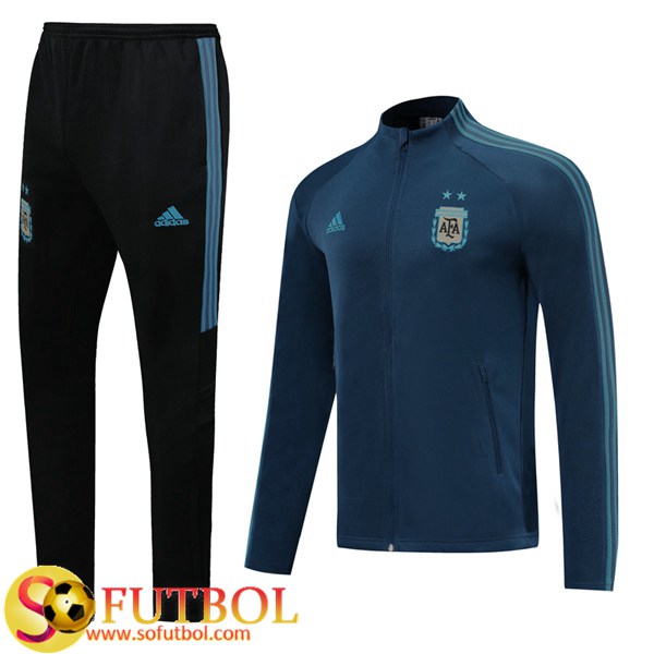 Chandal Futbol Argentina Azul Real 2020/21 / Chaqueta y Pantalon Entrenamiento