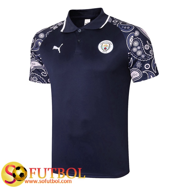 Camiseta Polo Futbol Manchester City Azul Royal 2020/2021