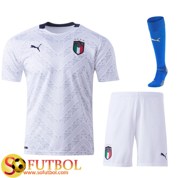 Traje Camisetas Futbol Italia Segunda (Cortos+Calcetines) UEFA Euro 2020