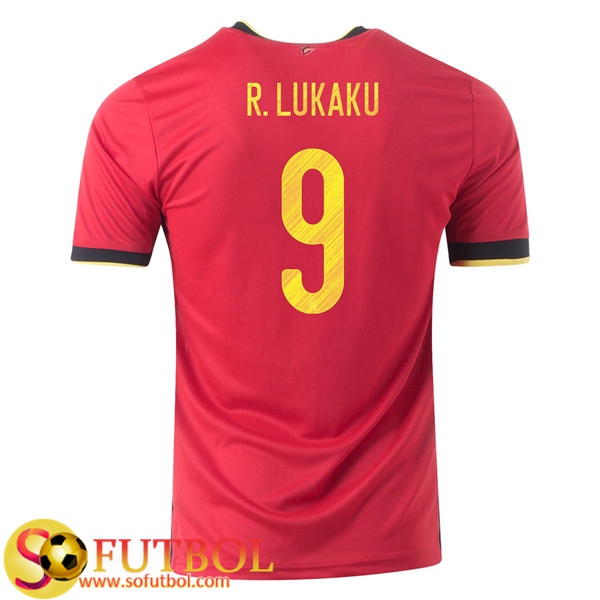 Camisetas Futbol Belgica (R.Lukaku 9) Primera UEFA Euro 2020