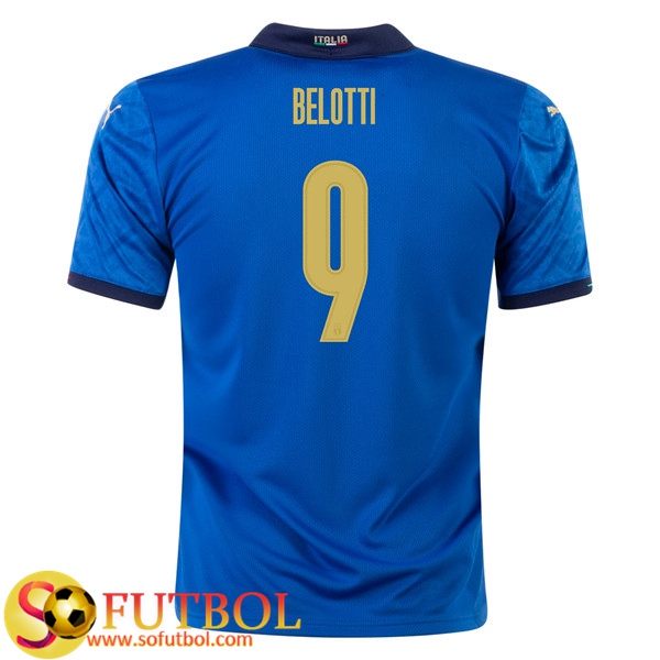 Camisetas Futbol Italia (BELOTTI 9) Primera UEFA Euro 2020