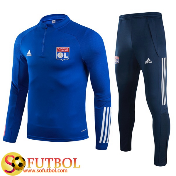 Chandal Futbol Lyon OL Azul 2020/2021 / Sudadera y Pantalon Entrenamiento