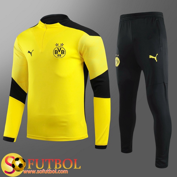 Chandal Futbol Dortmund BVB Ninos Amarillo 2020/21 / Sudadera y Pantalon Entrenamiento