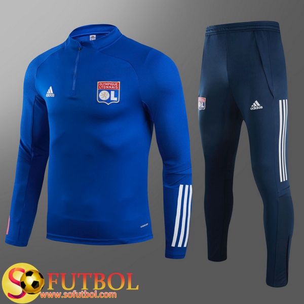 Chandal Futbol Lyon OL Ninos Azul 2020/21 / Sudadera y Pantalon Entrenamiento